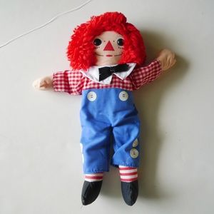 VTG 1987 Raggedy Andy red white and blue plush toy
